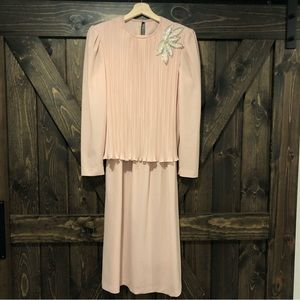 Vintage Boston Maid dress with beaded flower